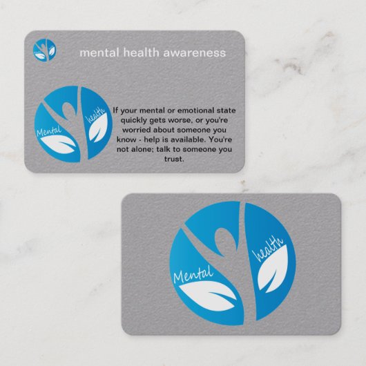 精神衛生認識度 名刺 (正面/裏面)