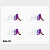 精神衛生認識度 楕円形シール (シート)