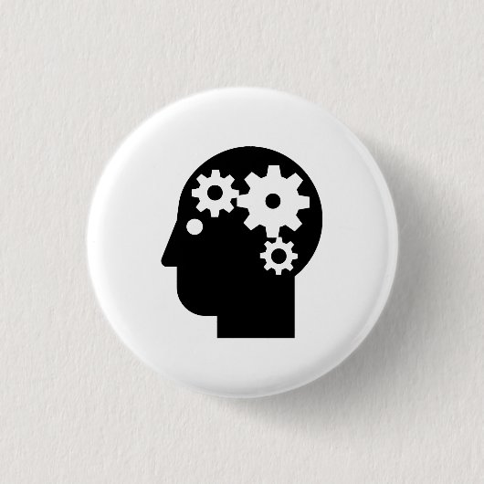 「精神衛生」のピクトグラムボタン 缶バッジ (正面)