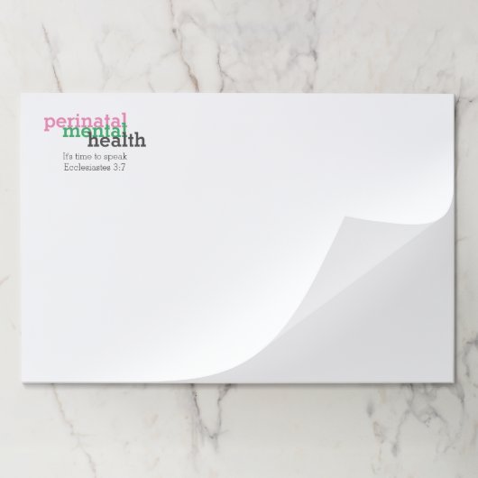 精神衛生 |周産認識度 ペーパーパッド (折り畳み)