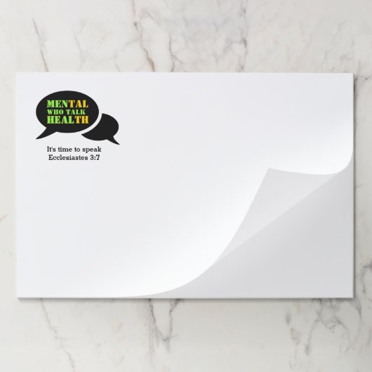 精神衛生 | HEALを話す男性 ペーパーパッド (折り畳み)