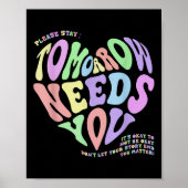 精神衛生S明日は自殺が必要だ予防 ポスター (正面)