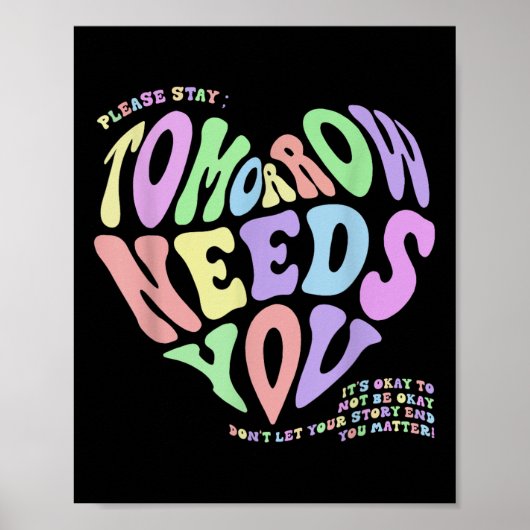 精神衛生S明日は自殺が必要だ予防 ポスター (正面)