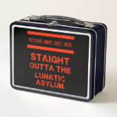 精神錯乱の精神病院を出て行く メタルランチボックス (正面)