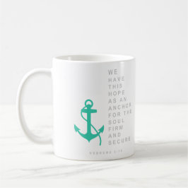 精神(ヘブライ6:19)のためのいかり コーヒーマグカップ