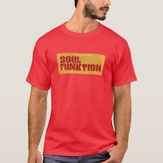 精神FUNKTIONのブロックの赤 Tシャツ (正面)