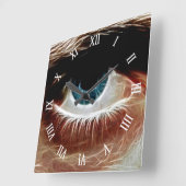 精神l抽象美術のl窓を注目して下さい スクエア壁時計 (傾斜)