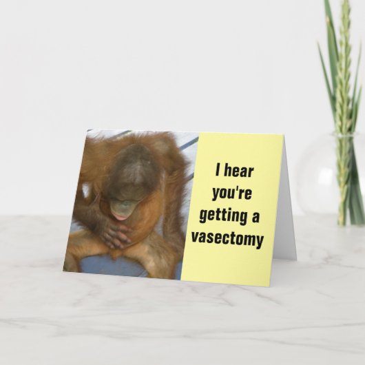 精管切除のKeep Calm and Carry On カード (正面)