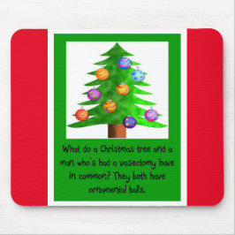 精管切除=クリスマスの球 マウスパッド