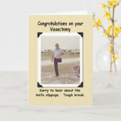 精管切除-十分おもしろい得て下さい カード (黄色い花)