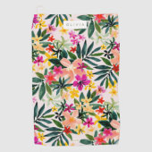 精索熱カラフル帯フローラ  ゴルフタオル (正面)