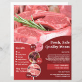 精肉店 | 肉屋のチラシ (正面/裏面)