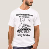 精肉店、肉屋、肉売り場。 Tシャツ (正面)