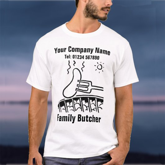 精肉店、肉屋、肉売り場。 Tシャツ