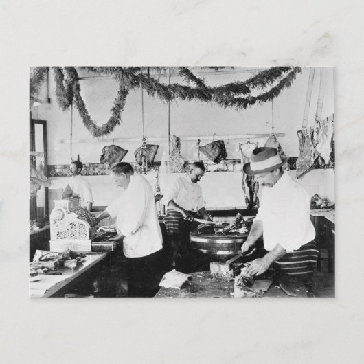精肉店、1895年 ポストカード (正面)