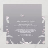 精致花卉瓷器风格婚礼住宿 エンクロージャーカード (正面/裏面)