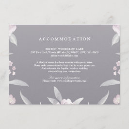 精致花卉瓷器风格婚礼住宿 エンクロージャーカード