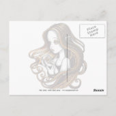 「精華」アンバーバラクリスタルボールエンジェルポストカード ポストカード (裏面)