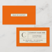 精製されたオレンジ 名刺 (正面/裏面)