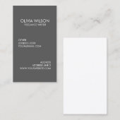 精製される専門の明白な灰色 名刺 (正面/裏面)