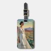 精製のエッジ – デザートの女性 ラゲッジタグ (正面縦)