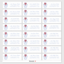 精製ジンジャージャールレッドボウホリデーカードアドレス シール