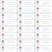 精製ジンジャージャールレッドボウホリデーカードアドレス シール (正面)