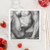 精製男性へ炭エレガントスケッチ雄ヌード (インサイチュ)