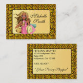 精通した買い物客の太った名刺 名刺 (正面/裏面)