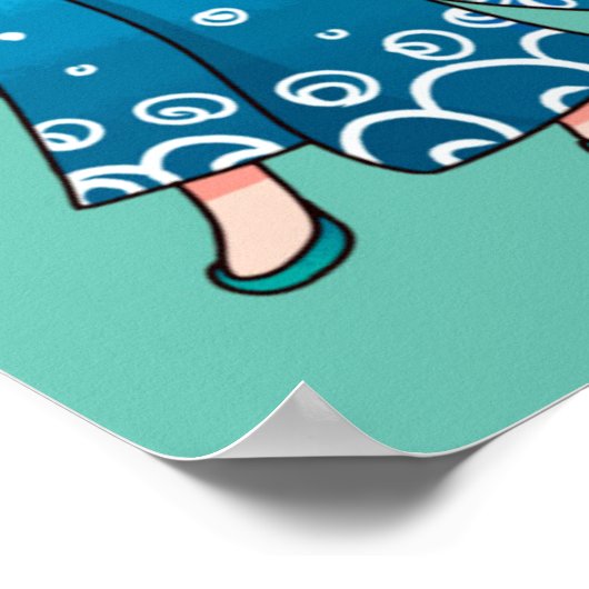 精進の火着女の子ポスター ポスター (角)