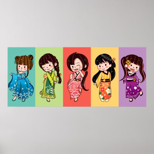 精進の火着女の子ポスター ポスター (正面)