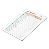 精進料理レストランチェックリスト ノートパッド (アングル)