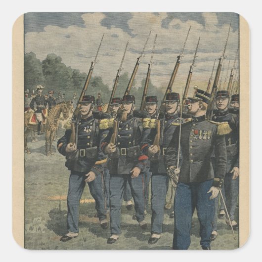 精鋭の軍フランスの隊 スクエアシール (正面)