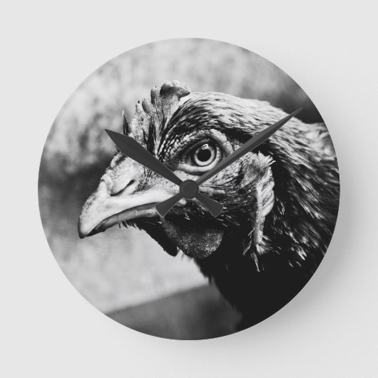 精霊と鶏 ラウンド壁時計 (正面)