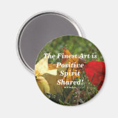 精霊の前向き丸い磁石 マグネット (正面/裏面)