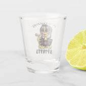 精霊の女性によって動く ショットグラス (裏面)