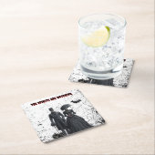 精霊はゴシック様式のハローウィンパーティを見ている スクエアペーパーコースター (インサイチュ)