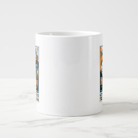 精霊は戻るのか?フーディニはノーと言う-証明する ジャンボコーヒーマグカップ (正面)