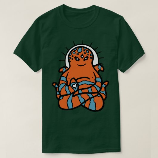 精霊タコ Tシャツ (デザイン正面)