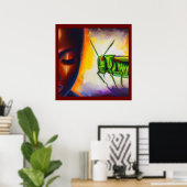 精霊動物バッタ2 ポスター (ホームオフィス)