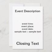 精霊 招待状 (裏面)