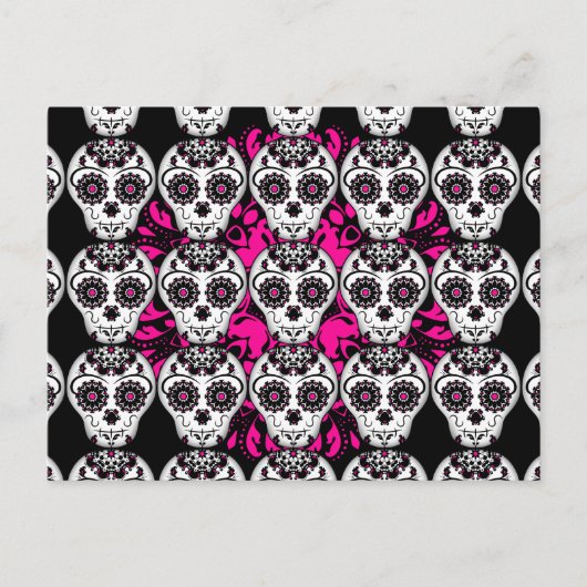 糖かわいらしスカル ポストカード (正面)