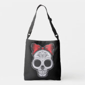 糖すごいガーリースカルイラストレーション クロスボディバッグ (裏面)