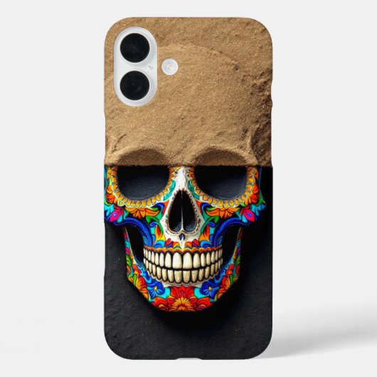 糖カラフルスカル保護 Case-Mate iPhoneケース (裏面)