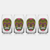 糖カラフルスカル ガラス缶 (正面)