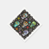 糖カラフルスカル スタンダードカクテルナプキン (角)