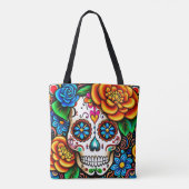 糖スカルデザイン トートバッグ (裏面)