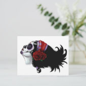 糖スカルデザイン ポストカード (スタンド正面)