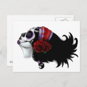 糖スカルデザイン ポストカード (正面/裏面)