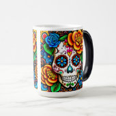 糖スカルデザイン モーフィングマグカップ (正面右)